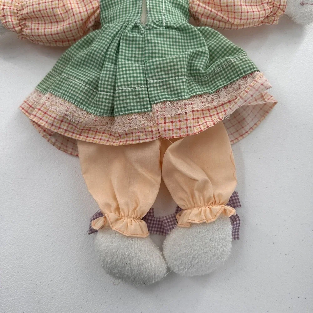 Vintage Plush Easter Bunny Rabbit Spring Door Wreath Wall Hanging Decor 18